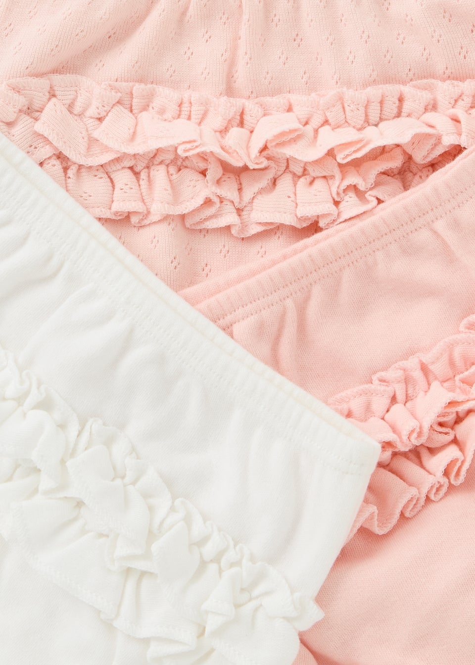 3 Pack Girls Pink Frill Knickers (Newborn-23mths)
