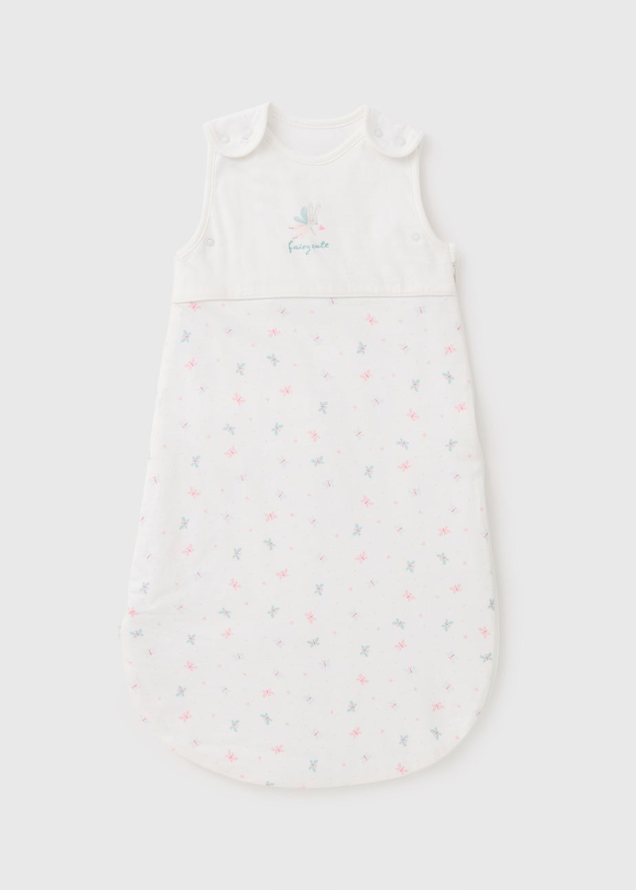 Girls White Mouse Fairy Sleeping Bag (Newborn-18mths)