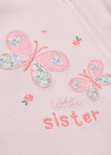 Baby Pink Butterfly Sister Sleepsuit (Newborn-18mths)