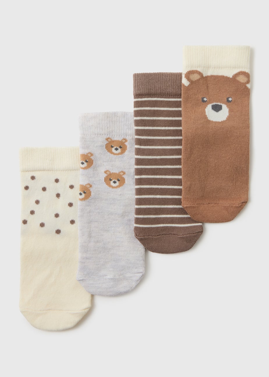 4 Pack Baby Bear Socks (Newborn-36mths)