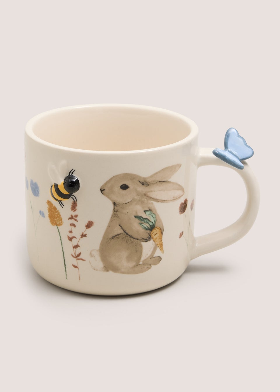 Cream Rabbit Embossed Mug