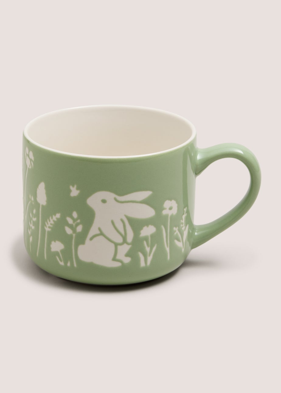 Green 2pc Rabbit Mug and Plate Set