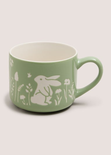 Green 2pc Rabbit Mug and Plate Set