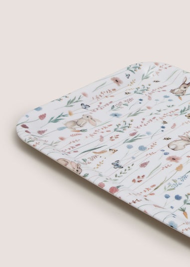 Cream Rabbit Tea Tray