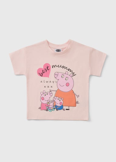 Peppa Pig Girls Pink Best Mummy T-Shirt (1-5yrs)