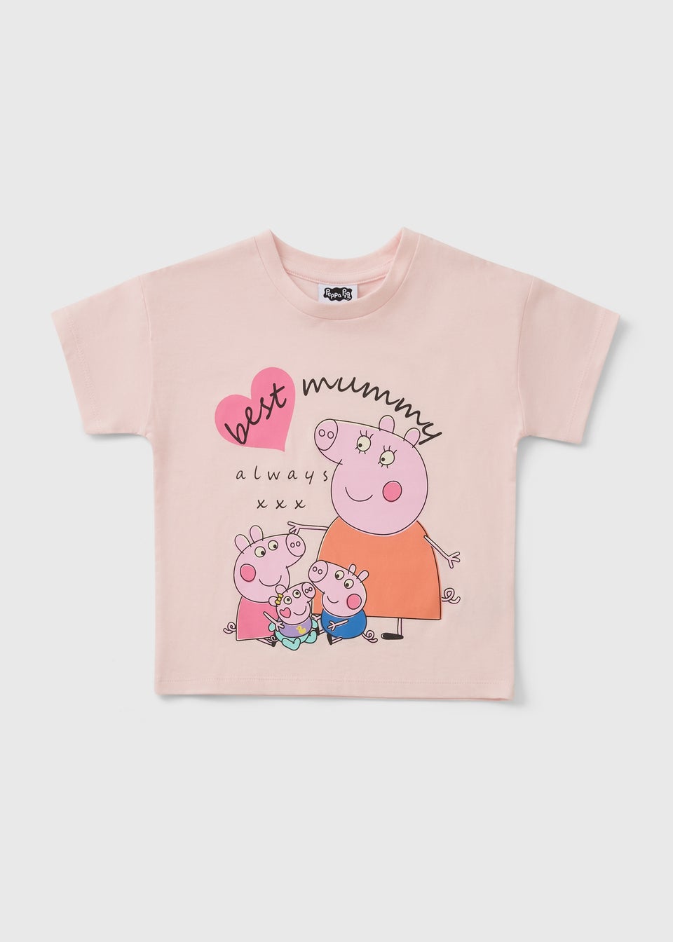 Peppa Pig Girls Pink Best Mummy T-Shirt (1-5yrs)