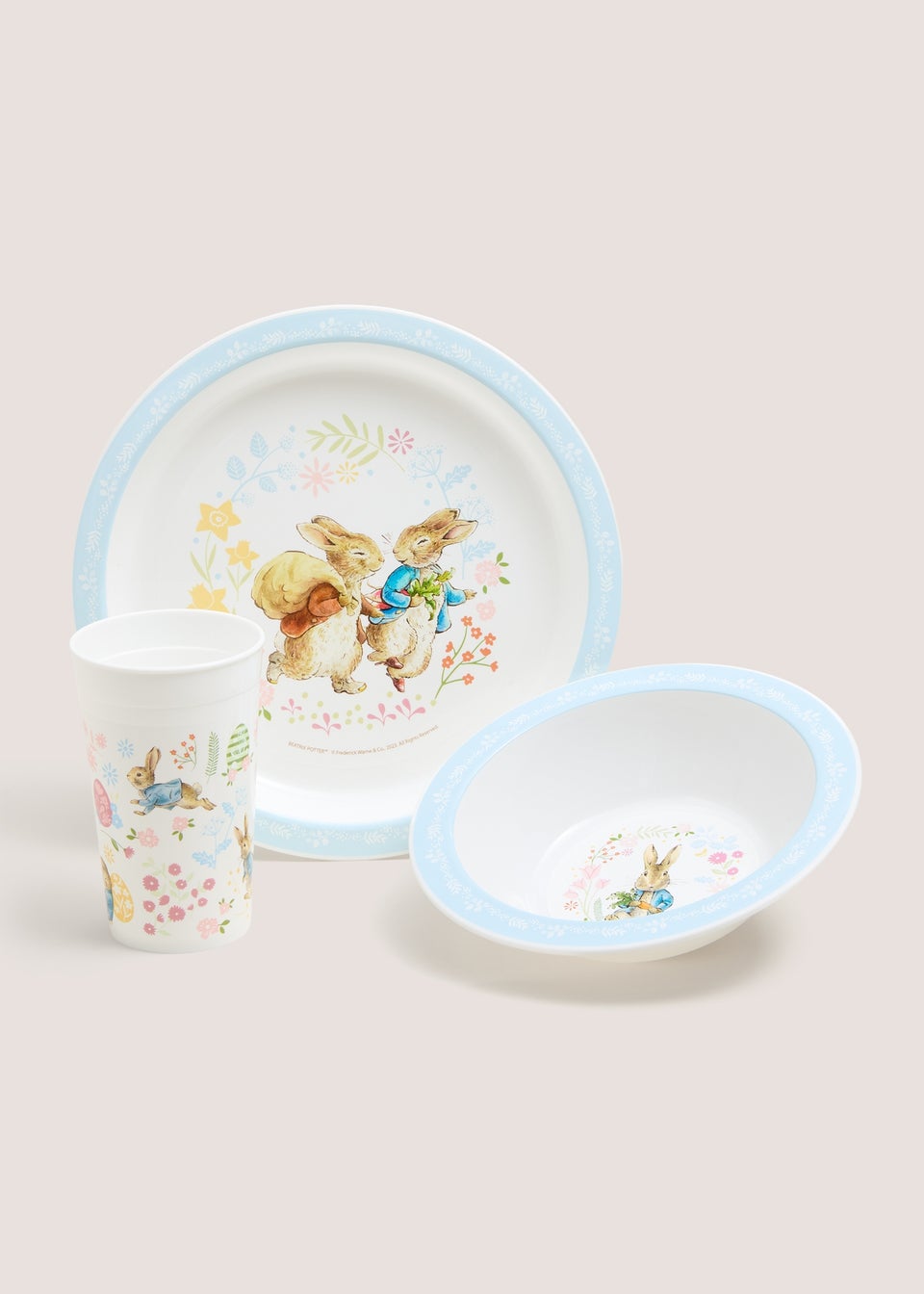 3 Piece Peter Rabbit Kids Dinner Set