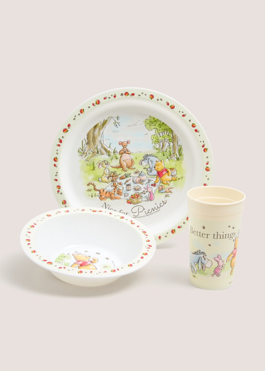 3 Piece Winnie The Pooh Kids Dinner Set