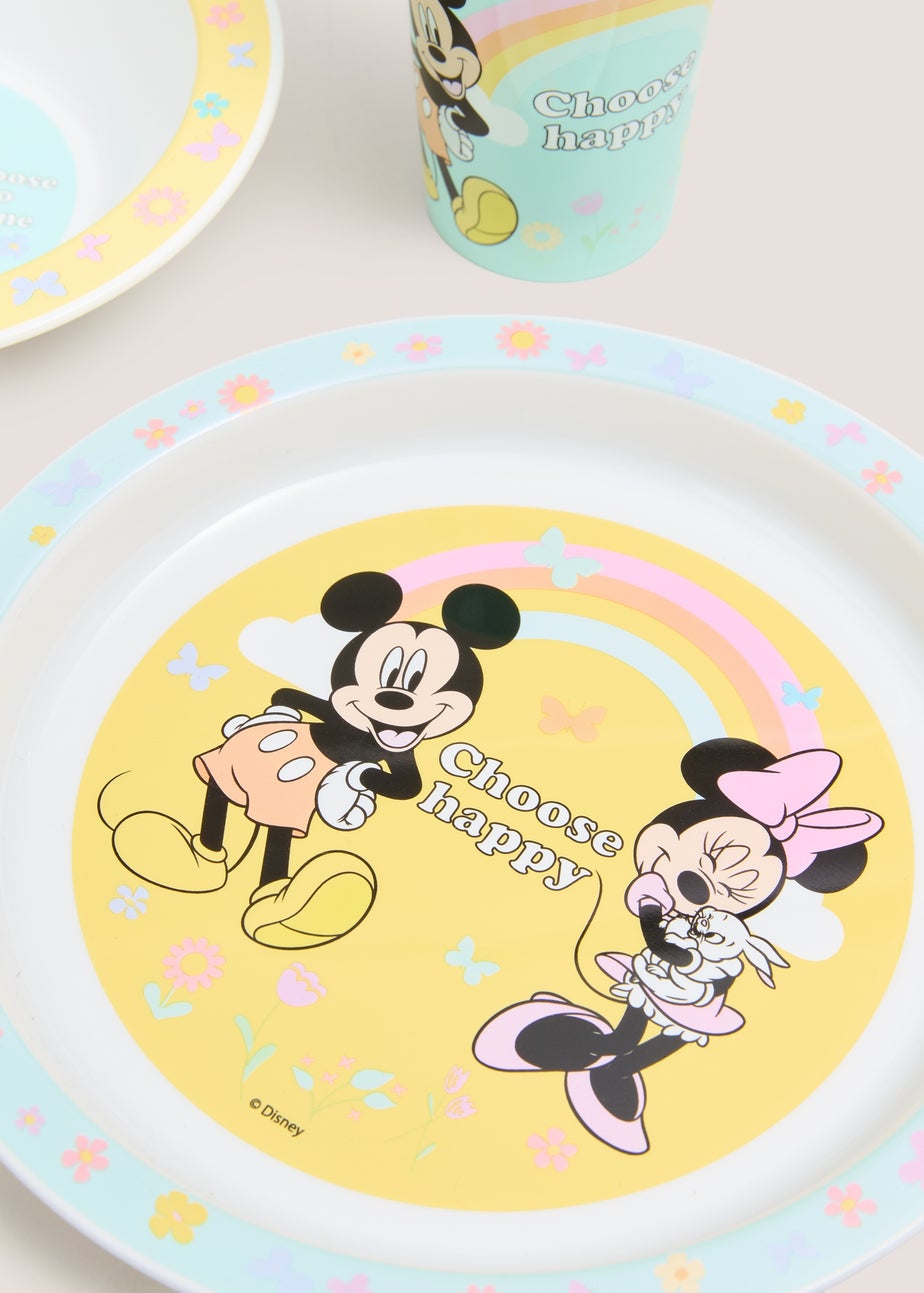 3 Piece Disney Kids Mickey & Minnie Dinner Set