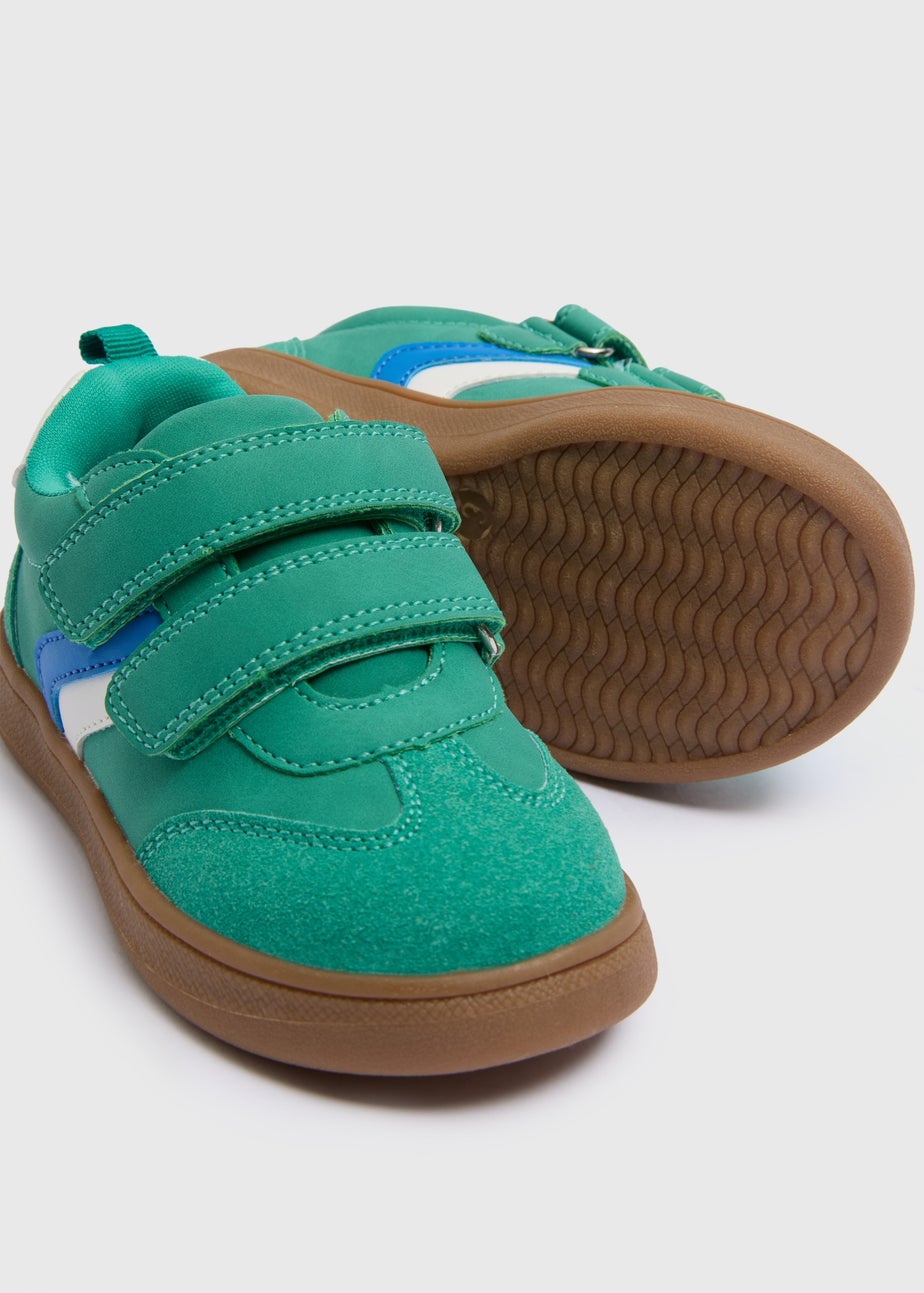 Boys Green Faux Suede Trainers (Younger 4-12)