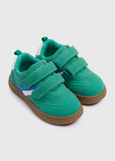Boys Green Faux Suede Trainers (Younger 4-12)