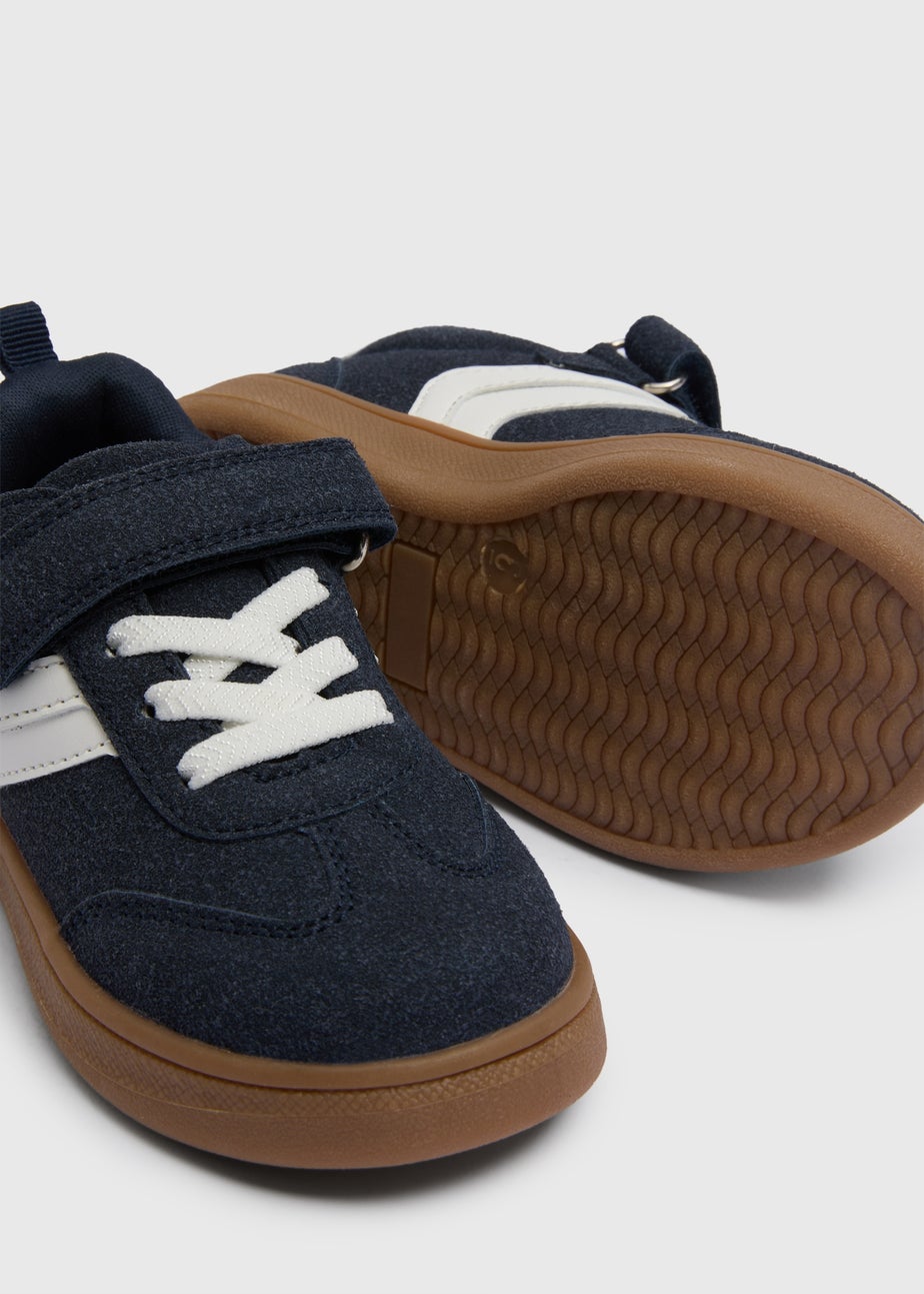 Boys Navy Faux Suede Trainers (Younger 4-12)