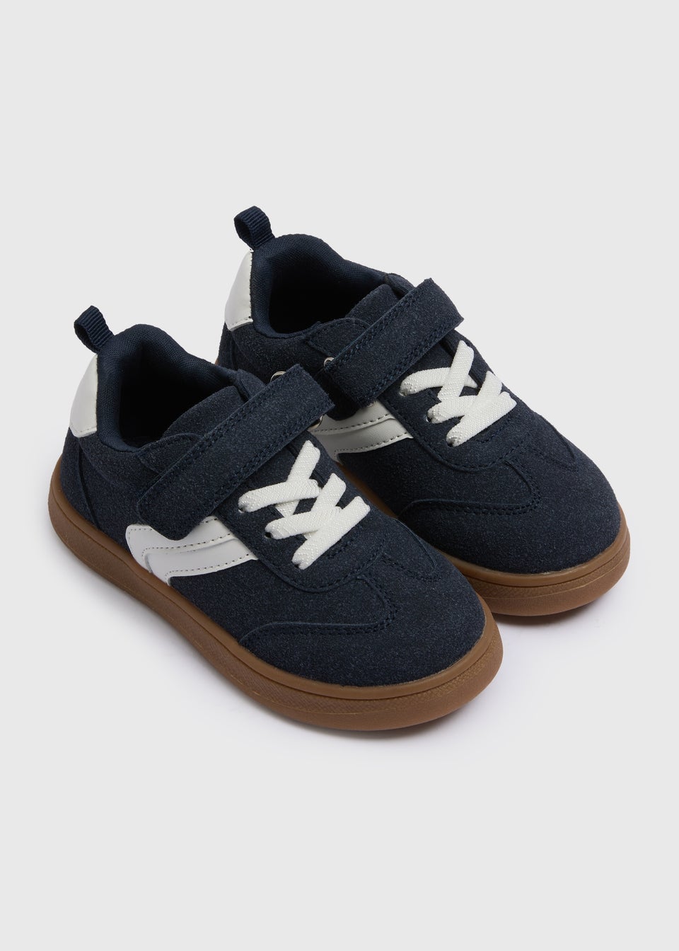 Boys Navy Faux Suede Trainers (Younger 4-12)