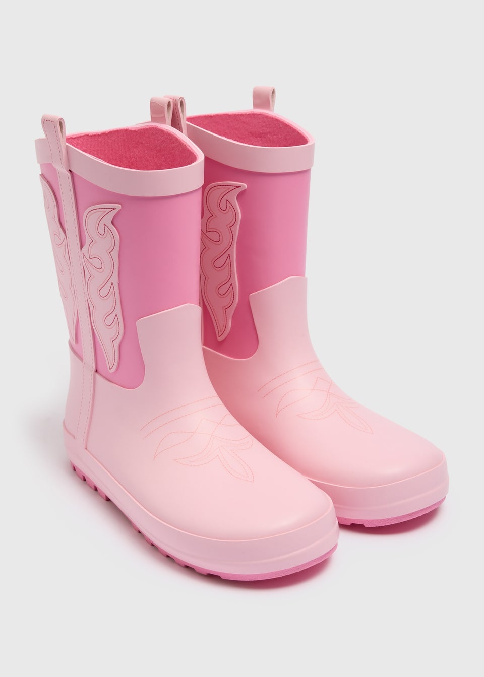 Girls Pink Western Wellies (Younger 10-Older 5)