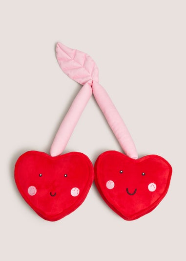 Red Cherry Heart Shaped Cushion