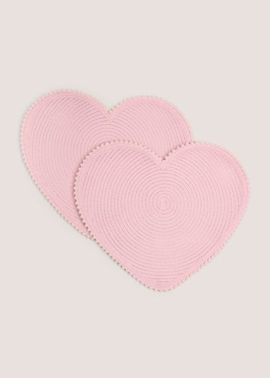 2 Pack Heart Shape Placemats