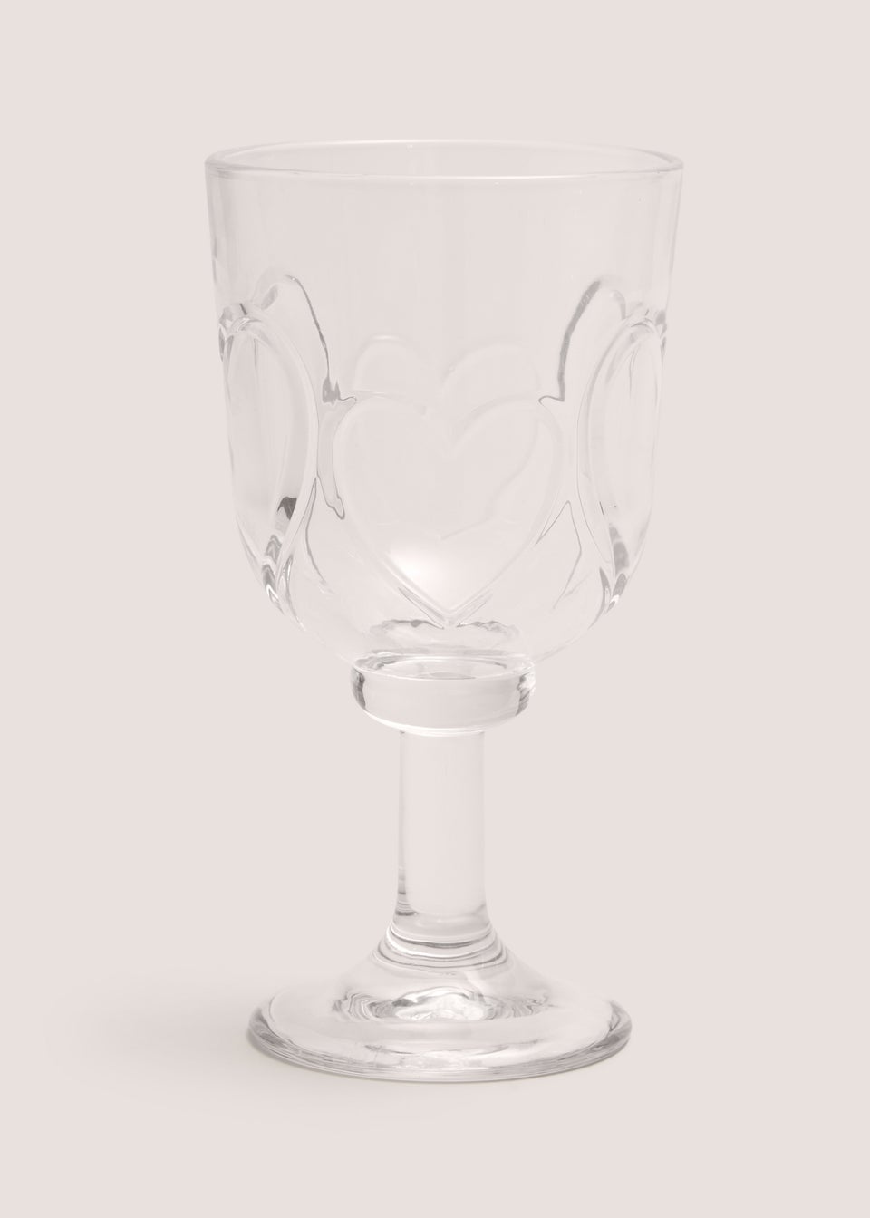Heart Clear Wine Glass