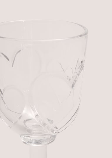Heart Clear Wine Glass