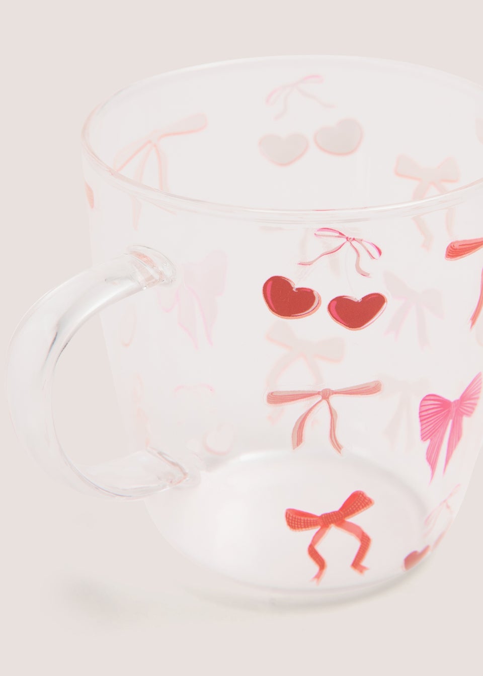 Heart Cherry Glass Mug