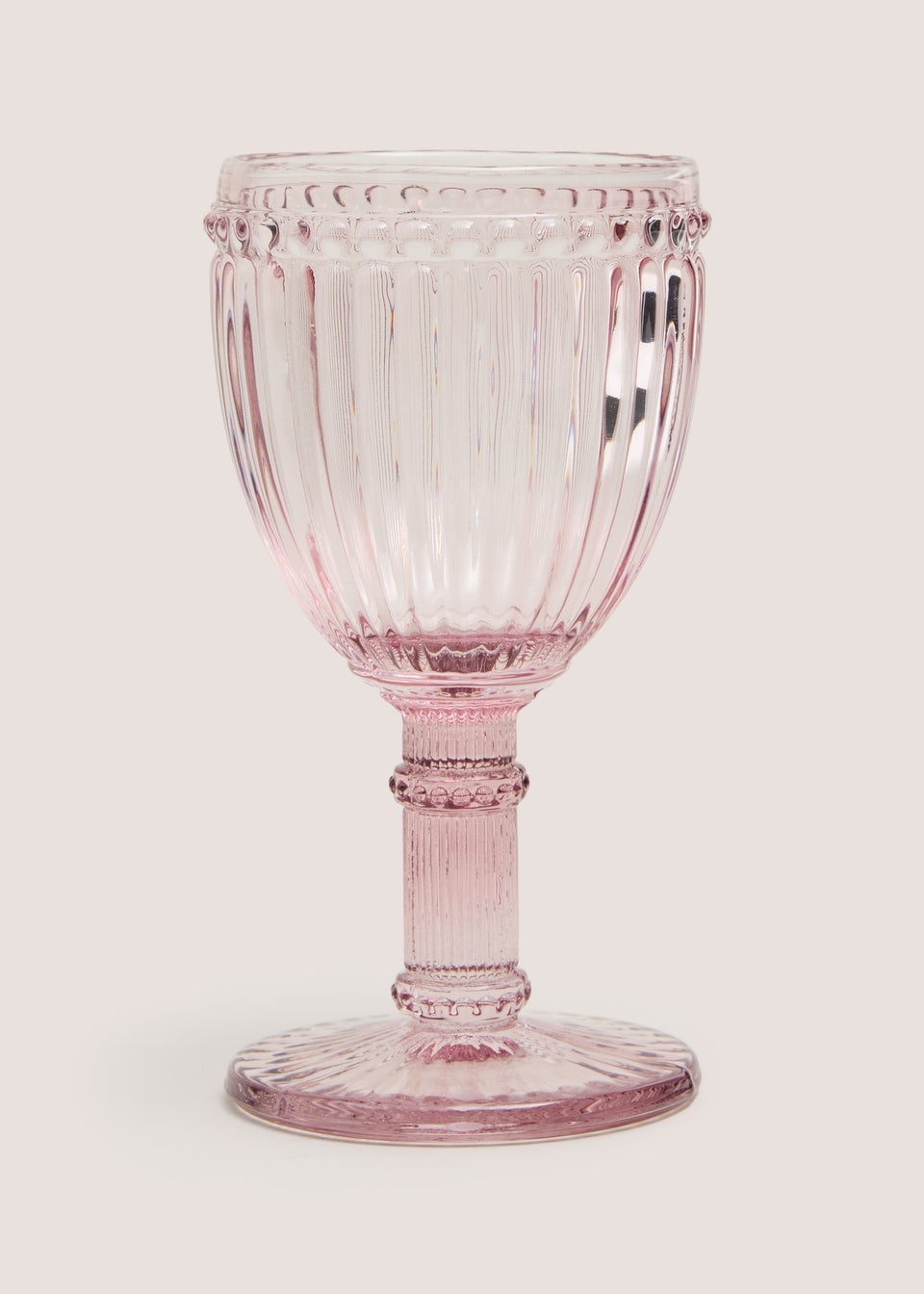 Pink Embossed Line Wine Glass