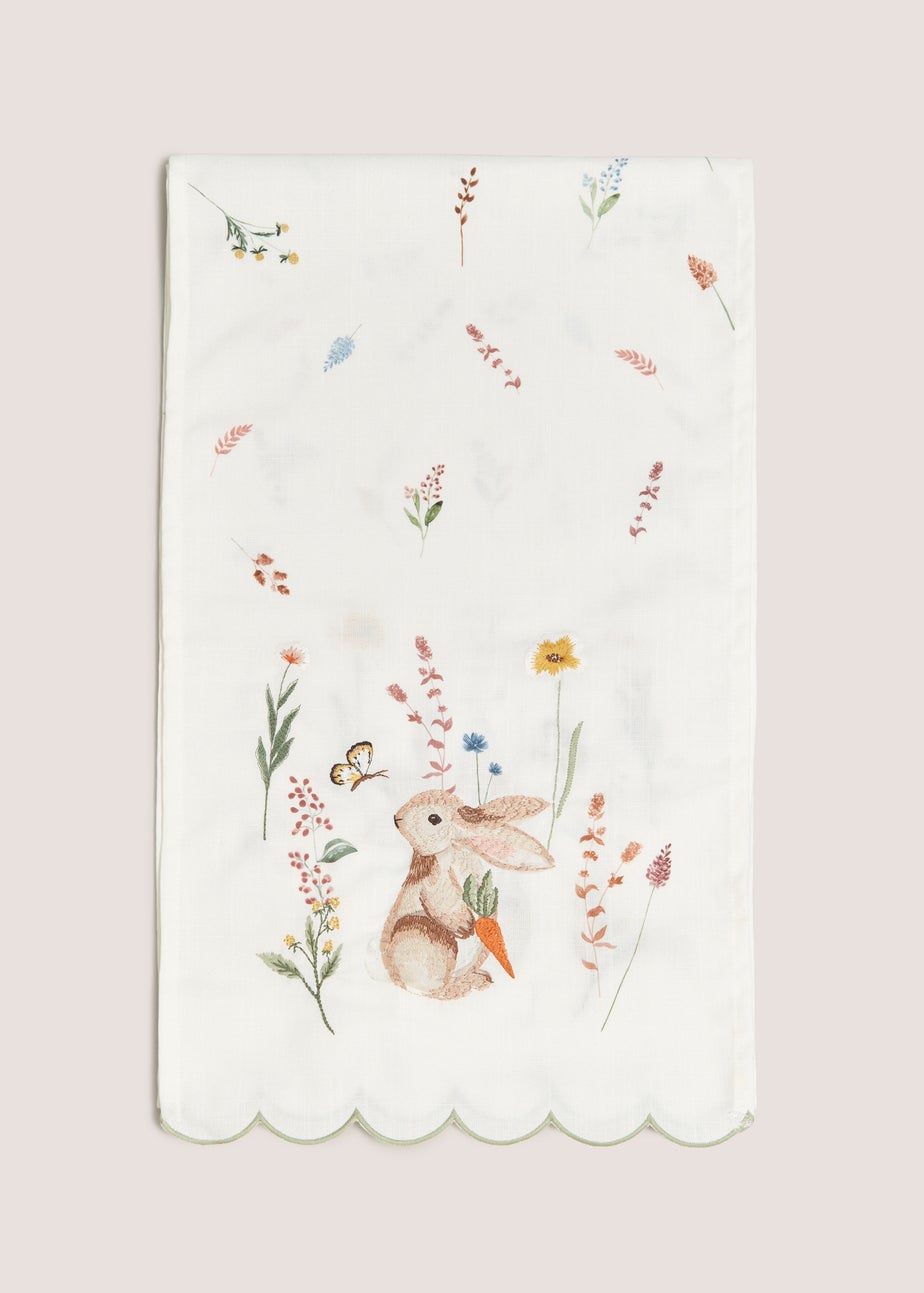 Rabbit Embroidered Runner