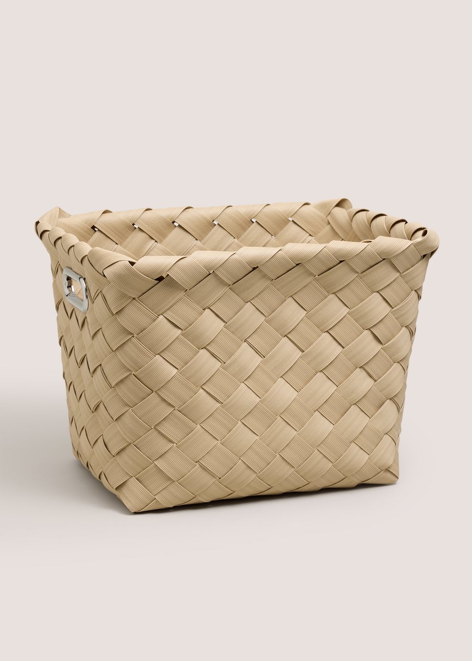Cream Weave Storage Basket