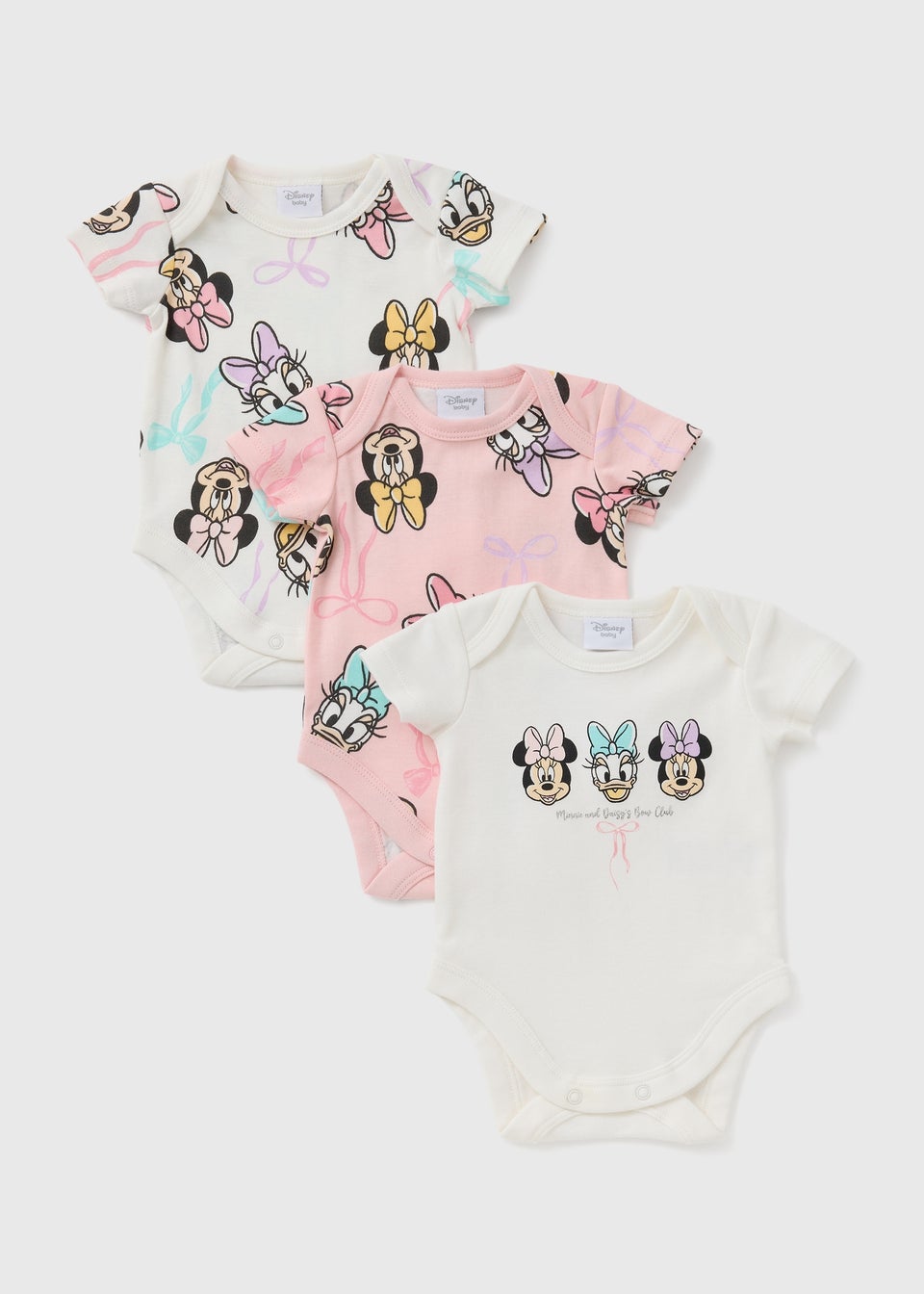 Disney 3 Pack Pink Minnie Mouse Vests (Newborn-23mths)