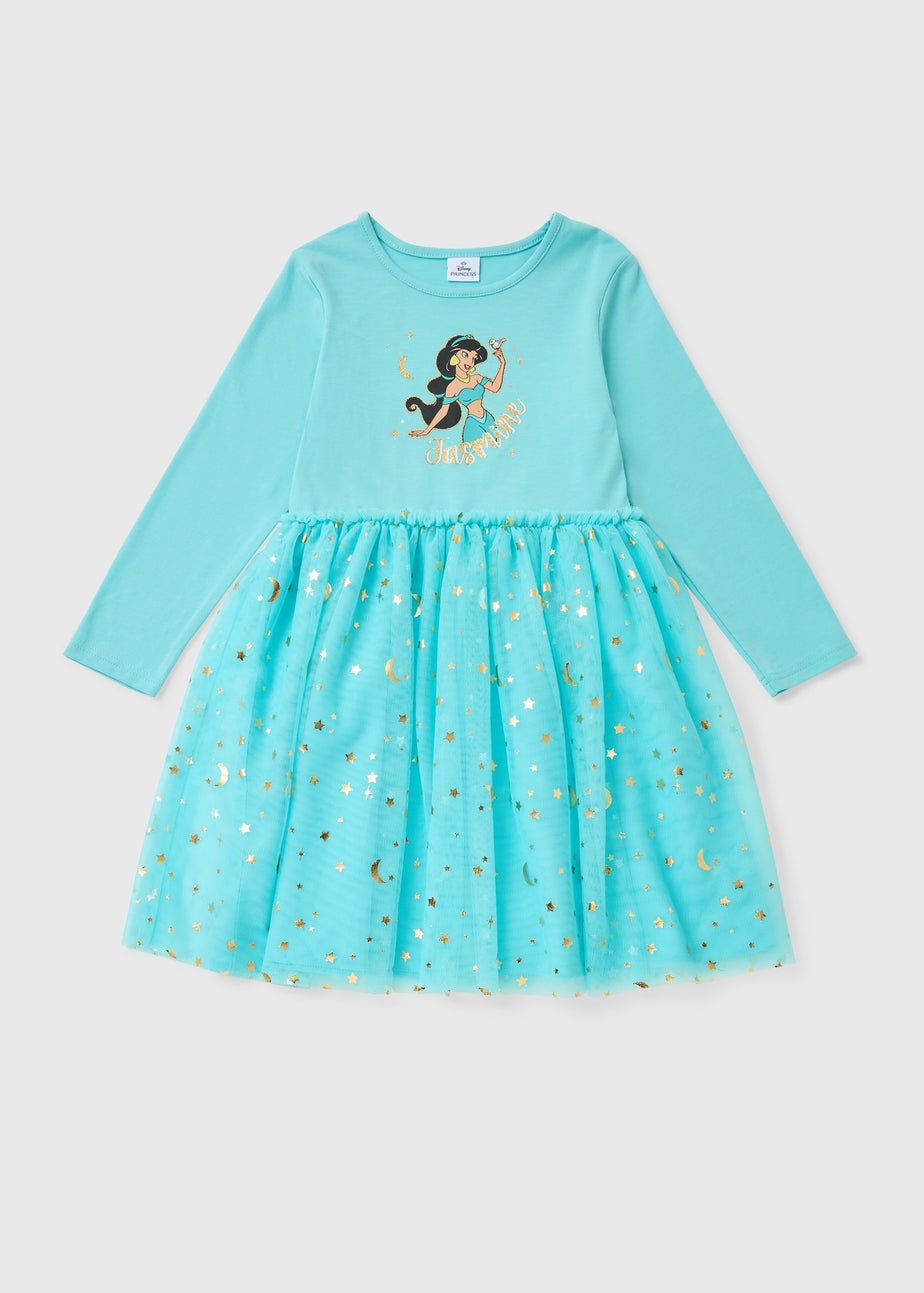 Disney Girls Blue Jasmine Dress (2-8yrs)
