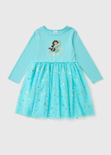 Disney Girls Blue Jasmine Dress (2-8yrs)