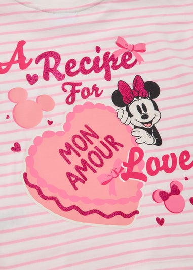 Disney Girls Pink Stripe Minnie Mouse Top (1-7yrs)