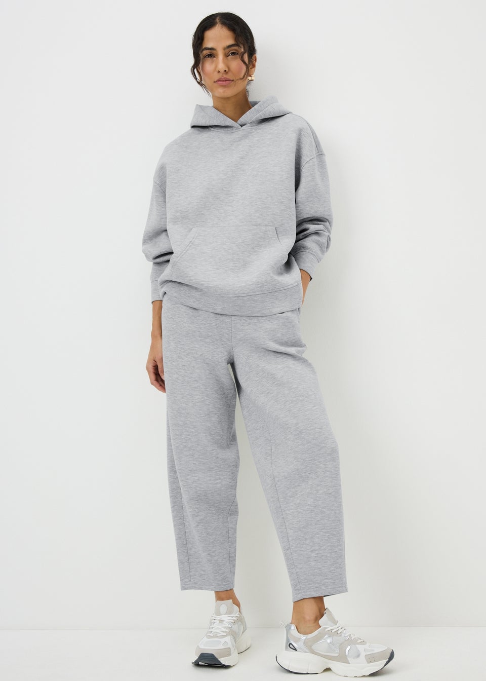 Grey Scuba Barrel Leg Jogging Bottoms
