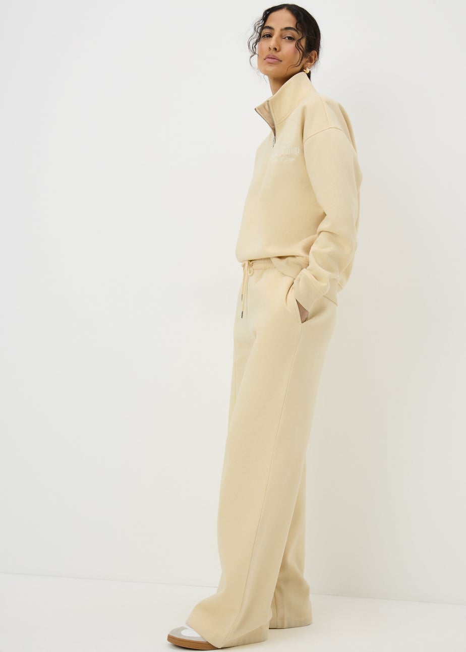 Buttermilk Wide Leg Co Ord Jogging Bottoms