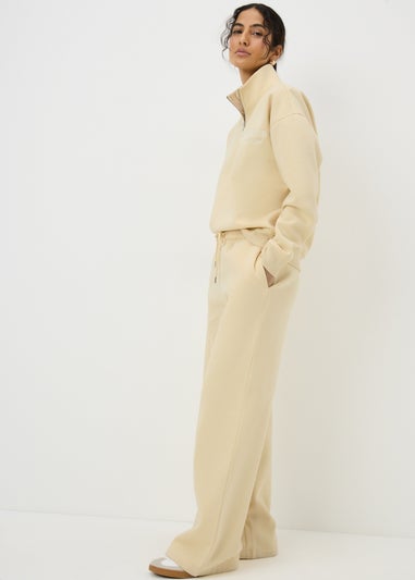 Buttermilk Wide Leg Co Ord Jogging Bottoms