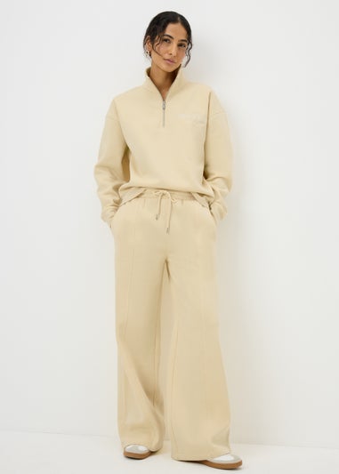 Buttermilk Wide Leg Co Ord Jogging Bottoms