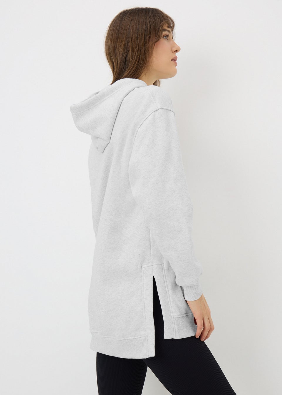 Grey Longline Hoodie