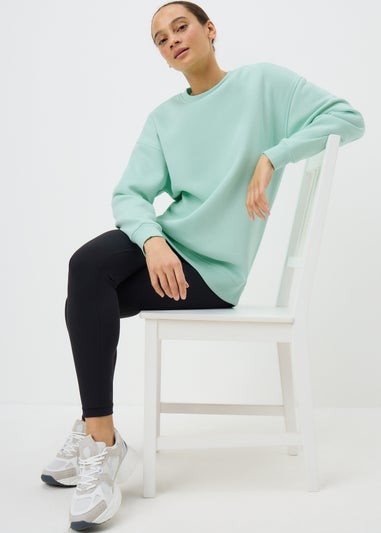 Green Longline Sweatshirt