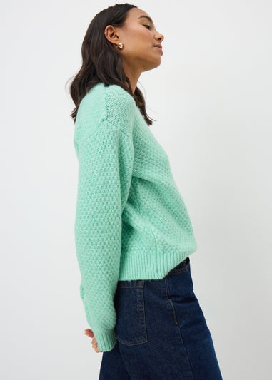 Green Stitch Detail Jumper