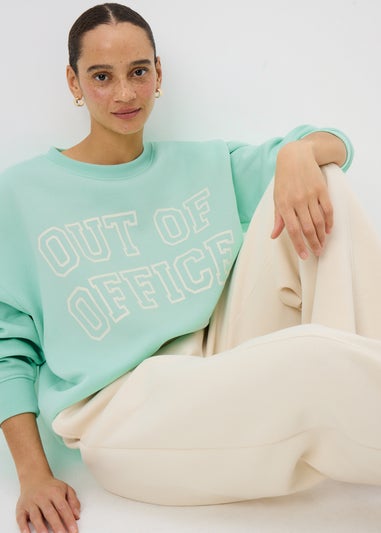 Green Out Of Office Graphic Sweatshirt