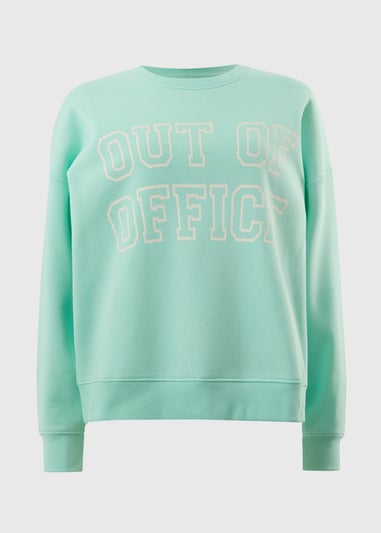 Green Out Of Office Graphic Sweatshirt