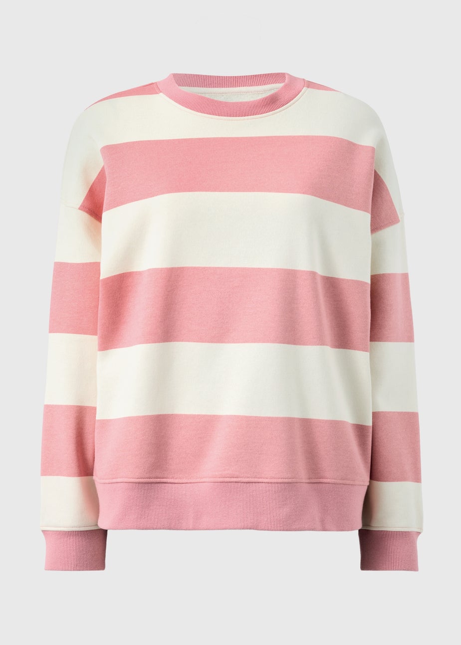 Pink Stripe Sweatshirt