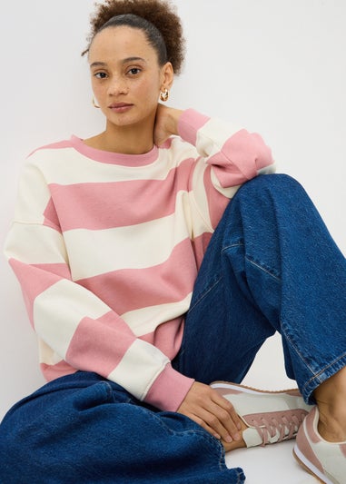 Pink Stripe Sweatshirt