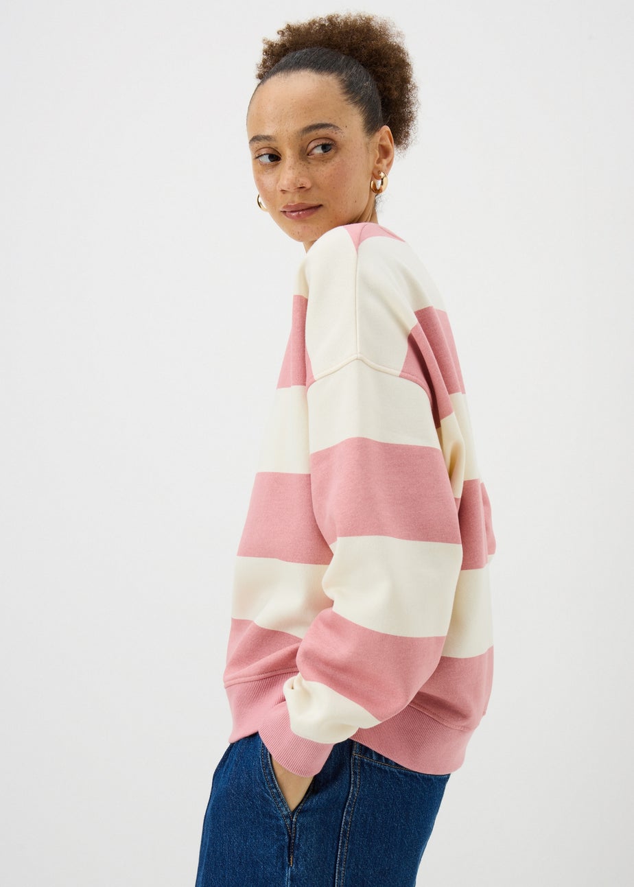 Pink Stripe Sweatshirt