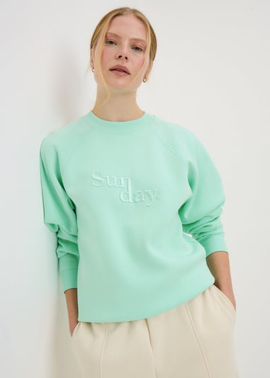 Mint Sunday Embroidered Sweatshirt