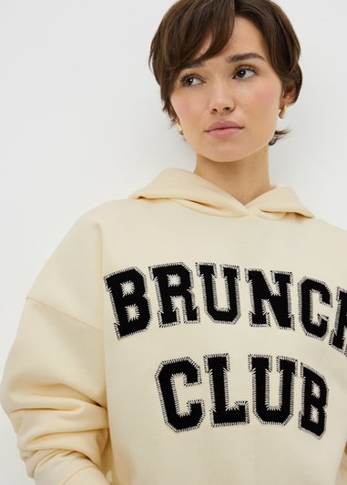 Cream Brunch Club Hoodie