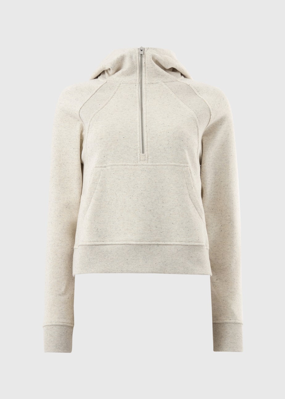 Natural Half Zip Co Ord Hoodie