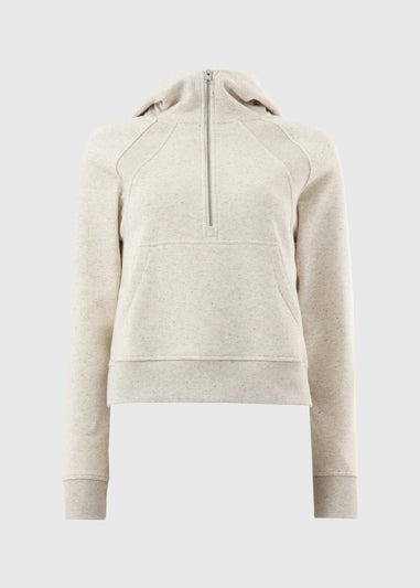 Natural Half Zip Co Ord Hoodie