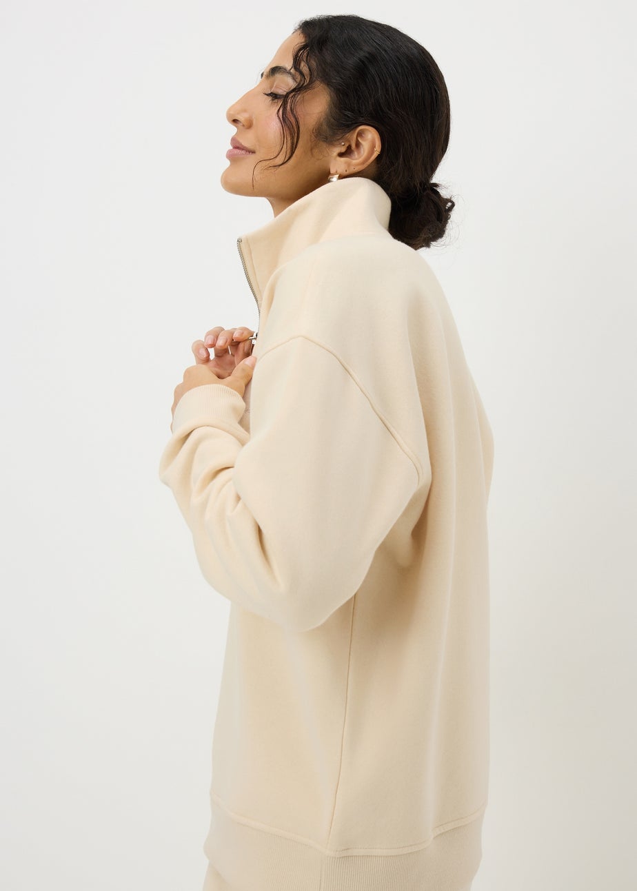 Buttermilk Half Zip Co Ord Sweatshirt