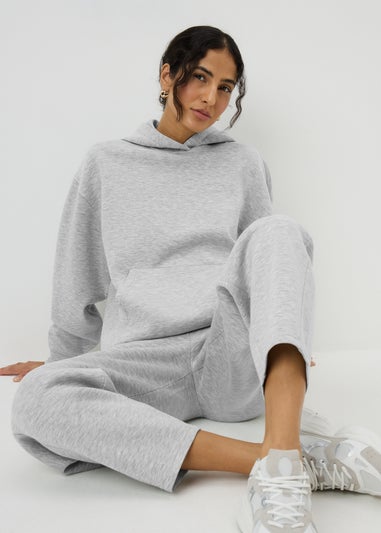 Grey Marl Scuba Hoodie