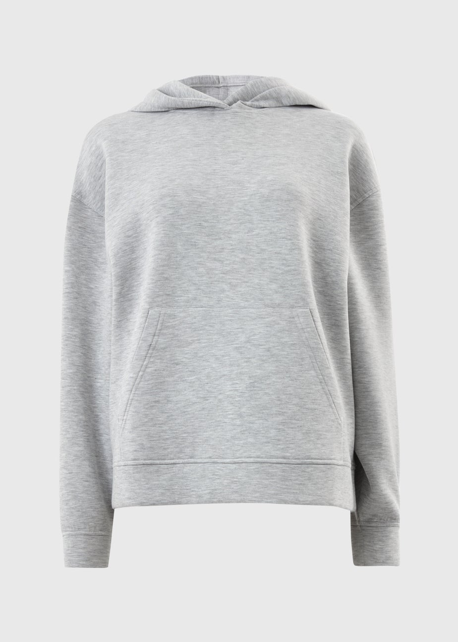 Grey Marl Scuba Hoodie