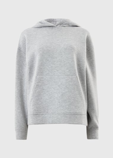 Grey Marl Scuba Hoodie